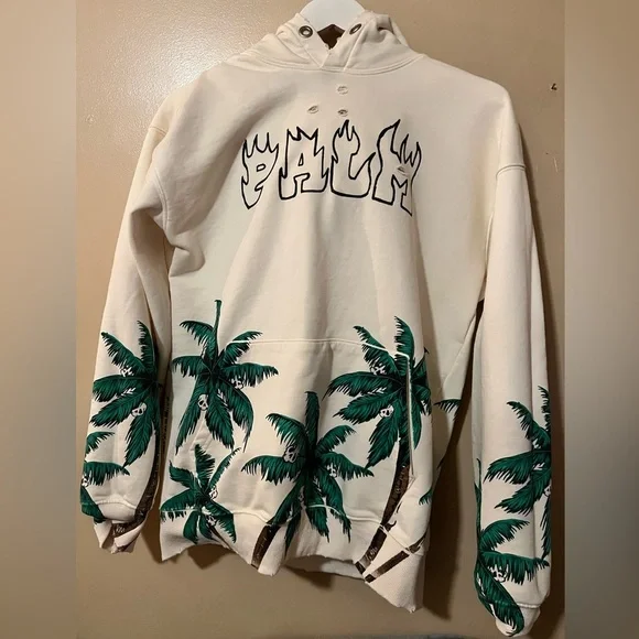 Palm Angels Palm Skull Vint Hoody White Green lar ssense street gallery utility - Picture 3 of 11